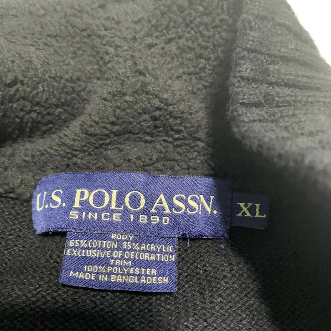  US 폴로 컬러블록 반집업 니트 상품이미지4