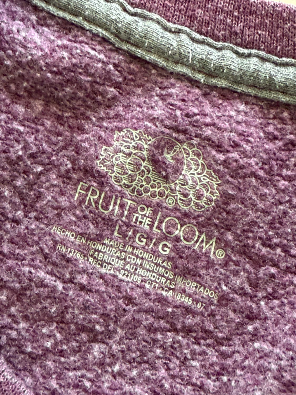프룻오브더룸 50 50 스웻 플레인 퍼플 L (103-105) 상품이미지4