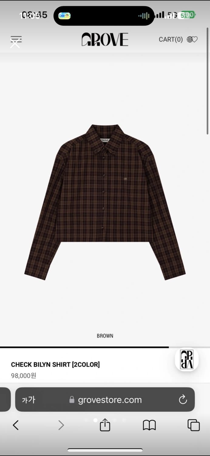 그로브 CHECK BILYN SHIRT 상품이미지2