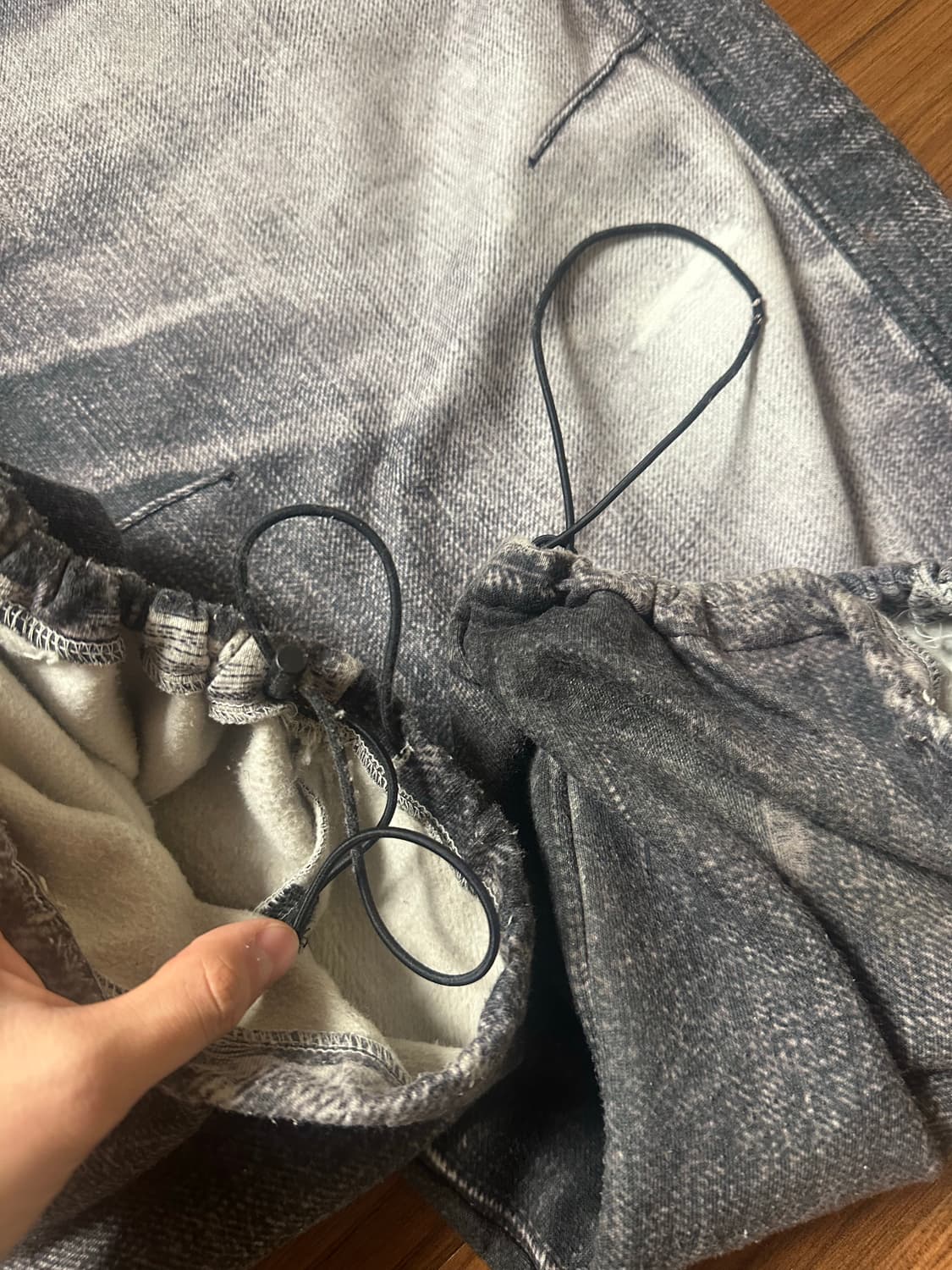 오픈와이와이 데님 이펙트 스웨트 팬츠 L 상품이미지4