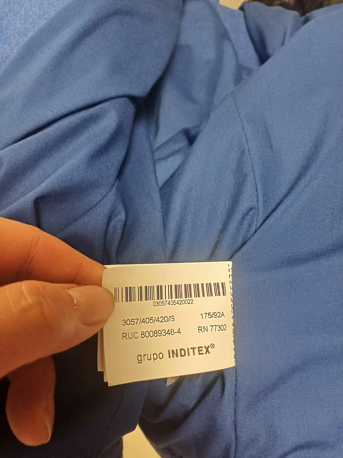 ZARA Blue Wool-Blend Cropped Work Jacket 상품이미지4