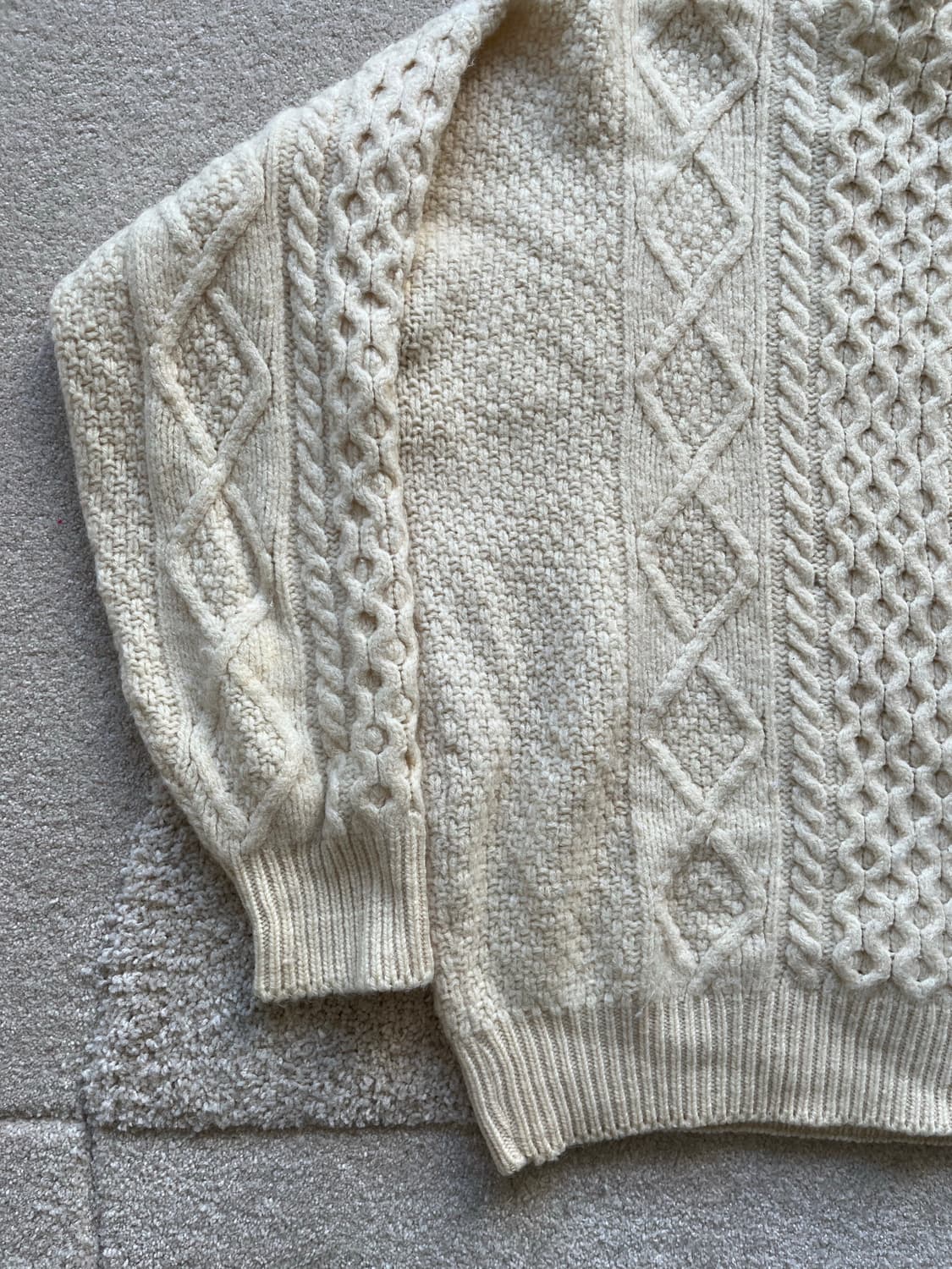 90s 엘엘빈 헤비울 피셔맨 케이블 니트 (103-105) 상품이미지8