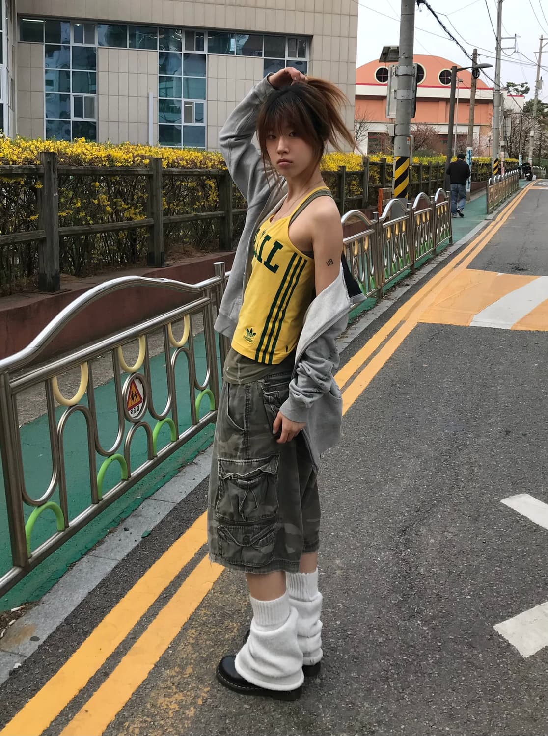 아디다스 브라질 00‘s 핀터깔 카모 하프팬츠 코디 세트 상품이미지1