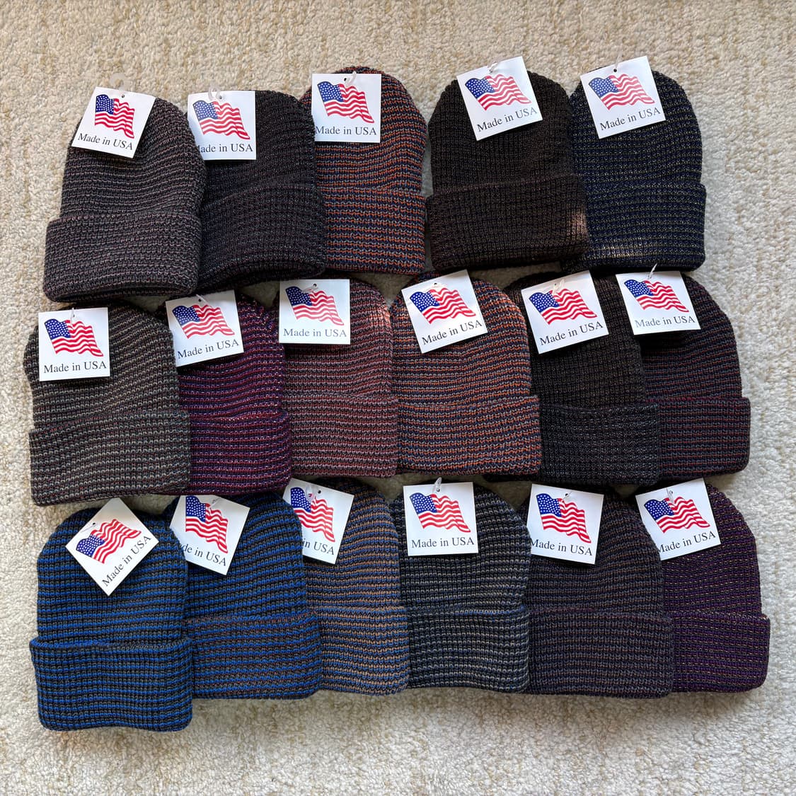 MADE U.S.A 니트 트위드 믹스 비니 모자 울 상품이미지2