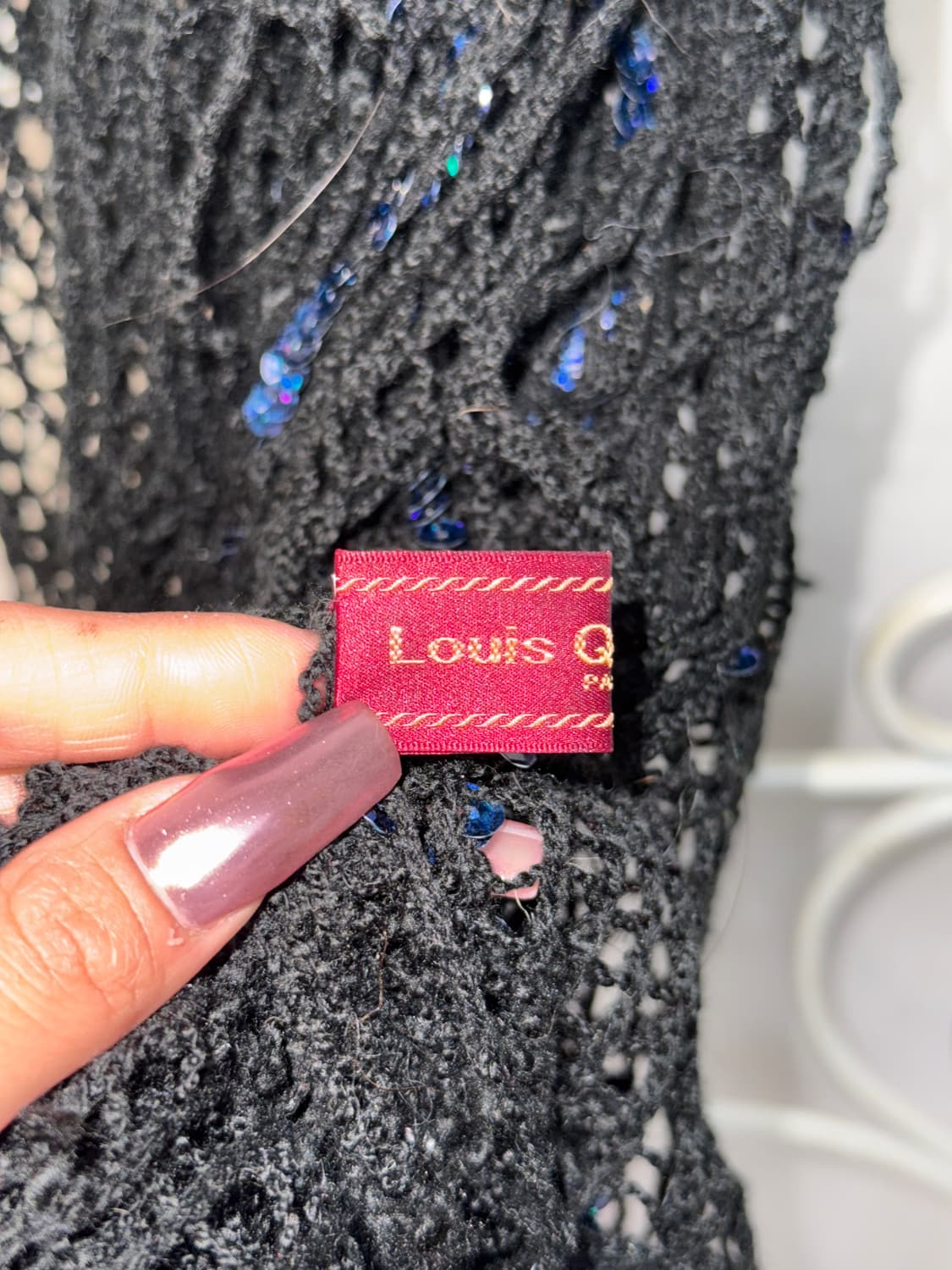 Louis Quatorze blue spangle net muffler 상품이미지5