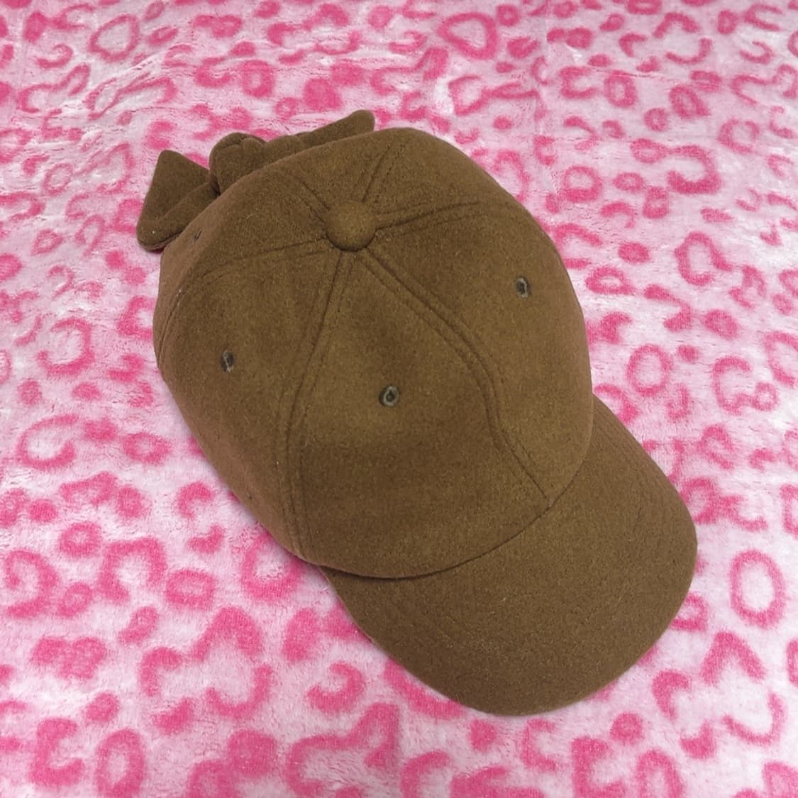 코코아 리본 볼캡 상품이미지1