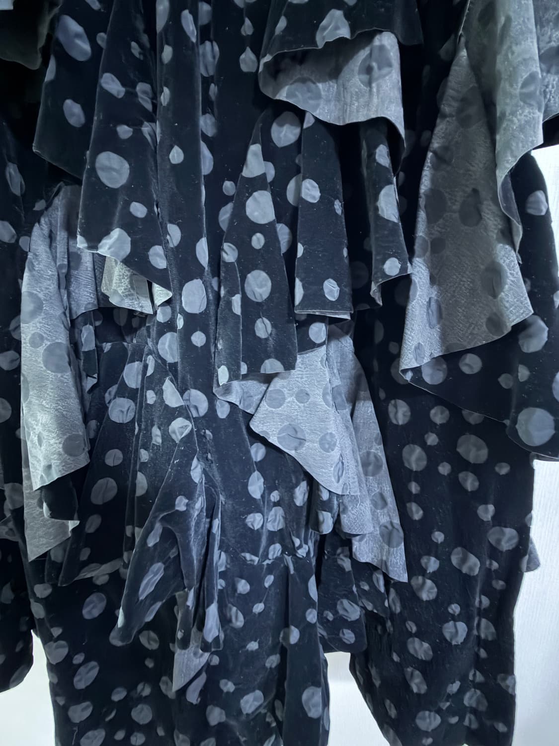 COMME des GARCONS  스웨이드 블랙 도트 스커트 상품이미지2