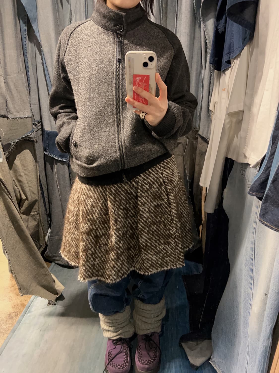 26-27inch ) JPN Alpaca Skirt 상품이미지3