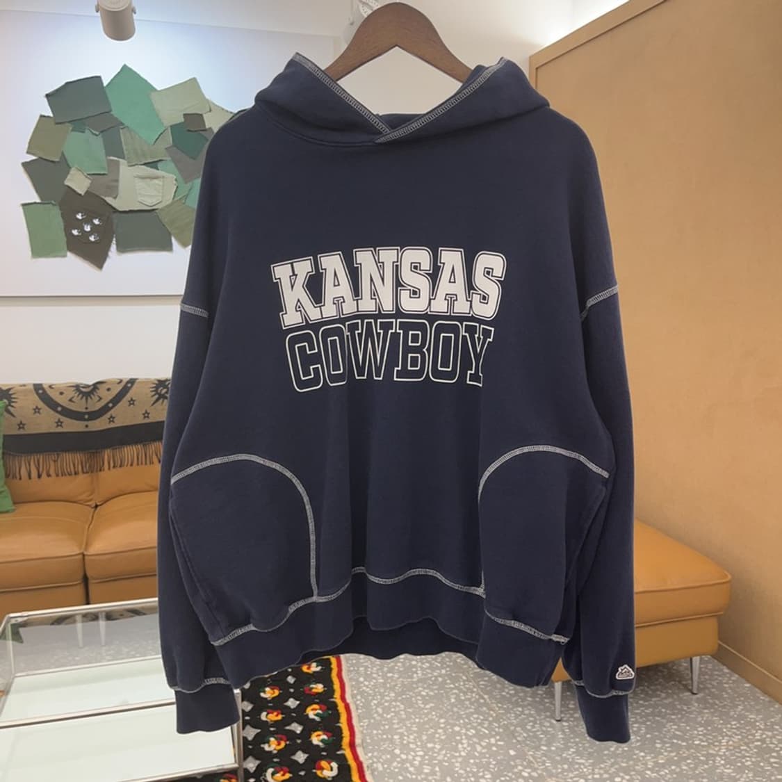 LEE 탑스티치 컨트리 캔자스 타이포 후드티 L C08251 상품이미지3