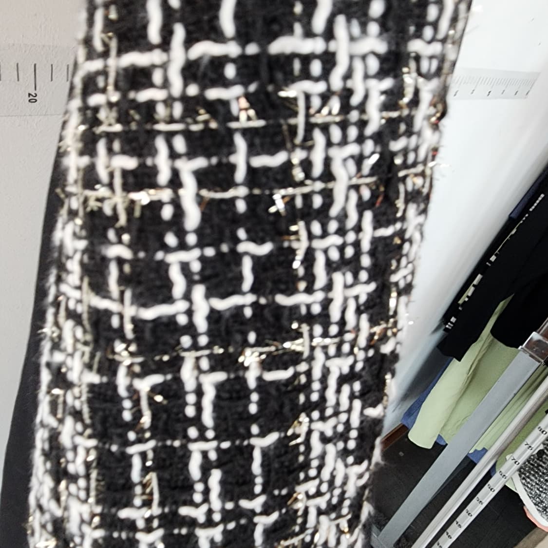 명품 트위드 배색 블랙 자켓 상품이미지5