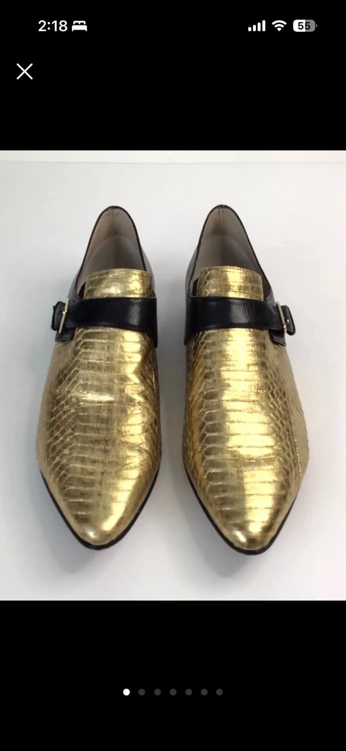 derek lam 금색 뱀피 구두 상품이미지2