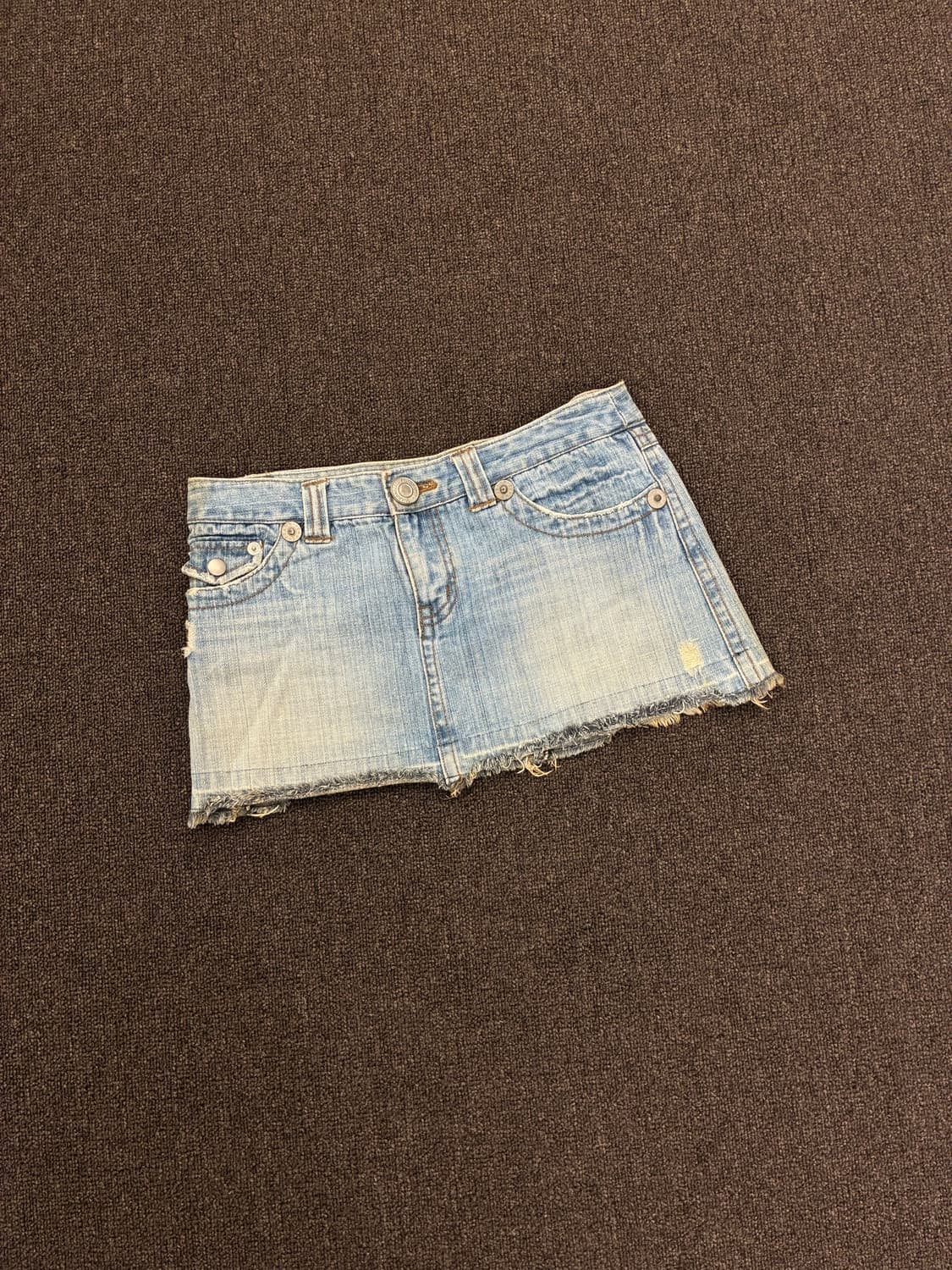 L)Japanese vintage 여성 데미지 데님 미니 스커트 상품이미지4