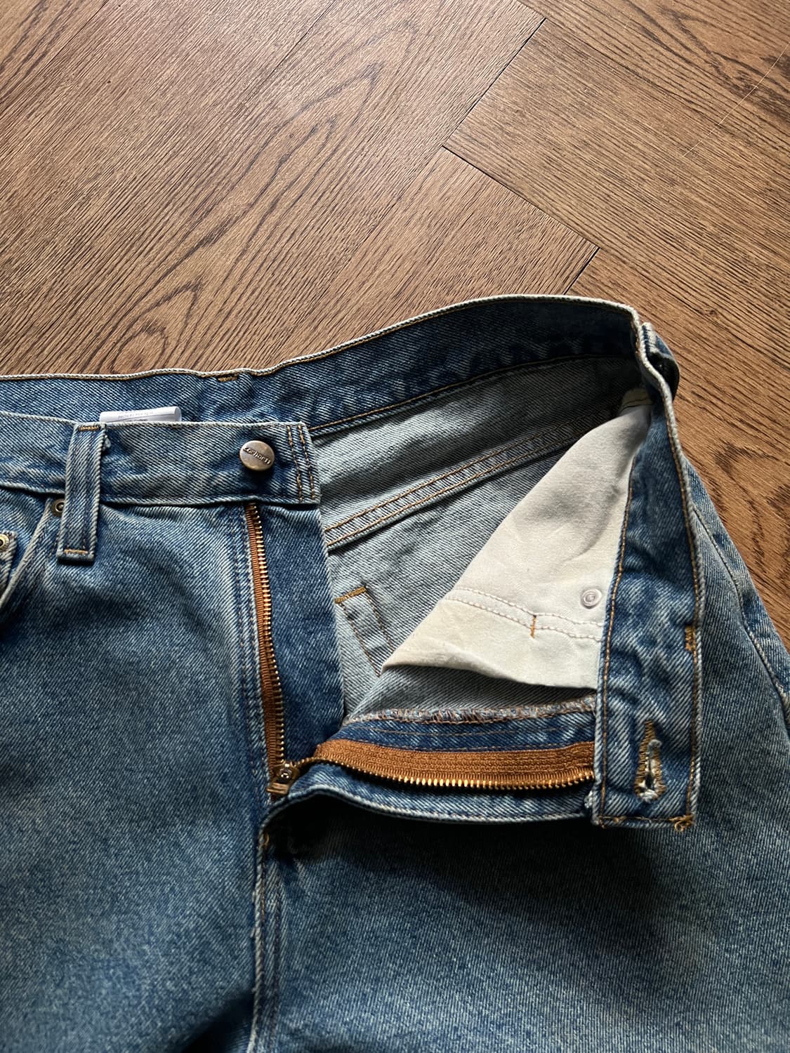 [31]칼하트 USA 미디엄블루 워크 데님 팬츠 상품이미지4