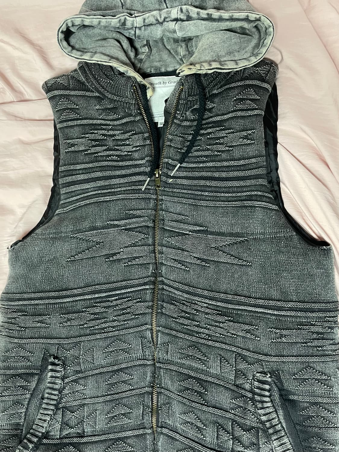 빈티지 패턴 패딩 조끼 상품이미지2