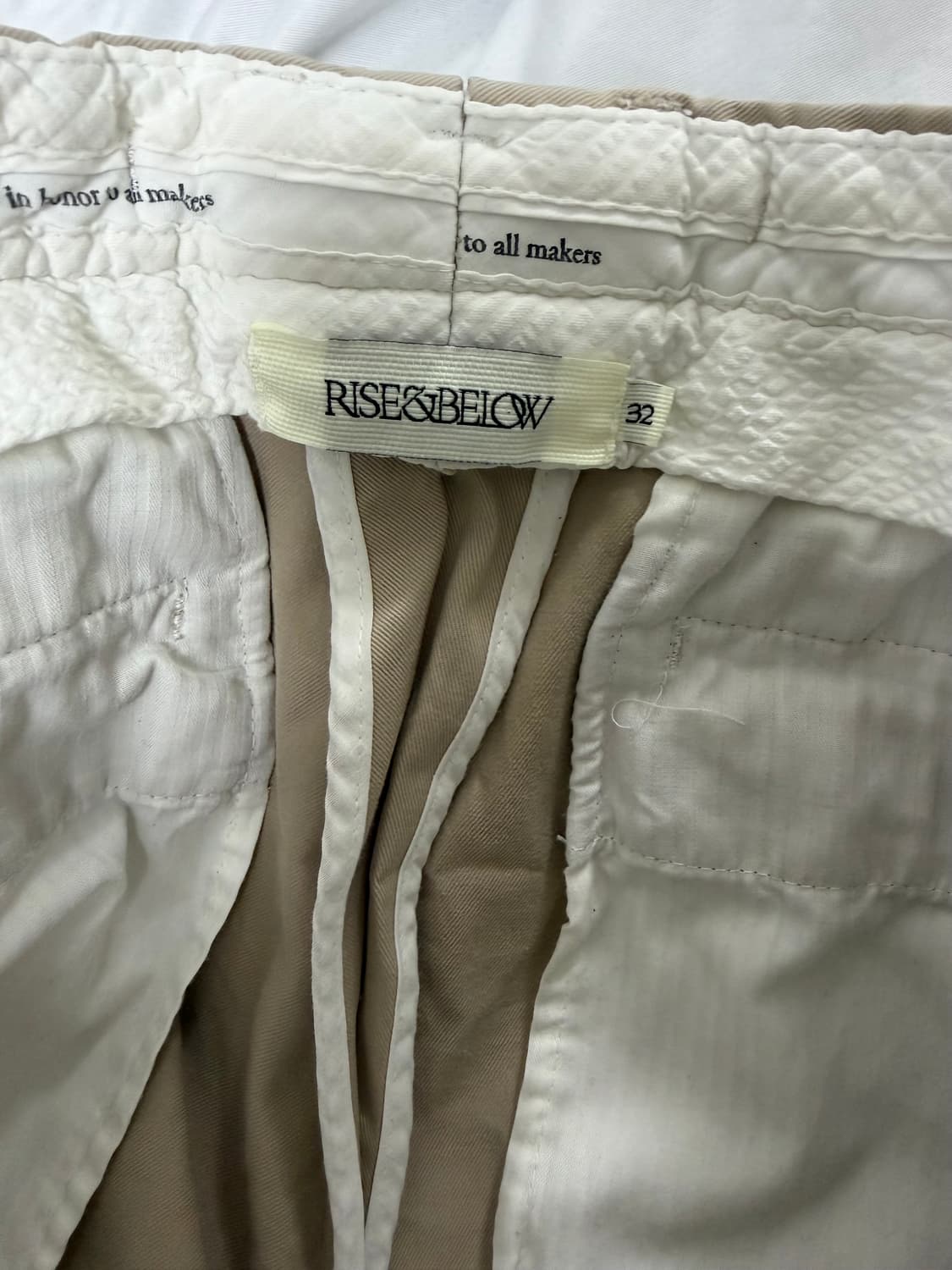 라이즈앤빌로우 어센틱 수피마 265 레귤러 스트레이트 치노 팬츠 카키32 상품이미지3