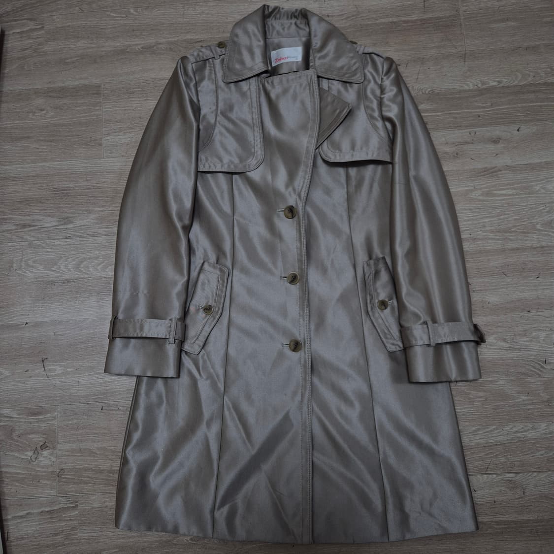 지센 우먼 여성 럭셔리 레이온 더플 싱글 트렌치코트 M(95) 상품이미지1