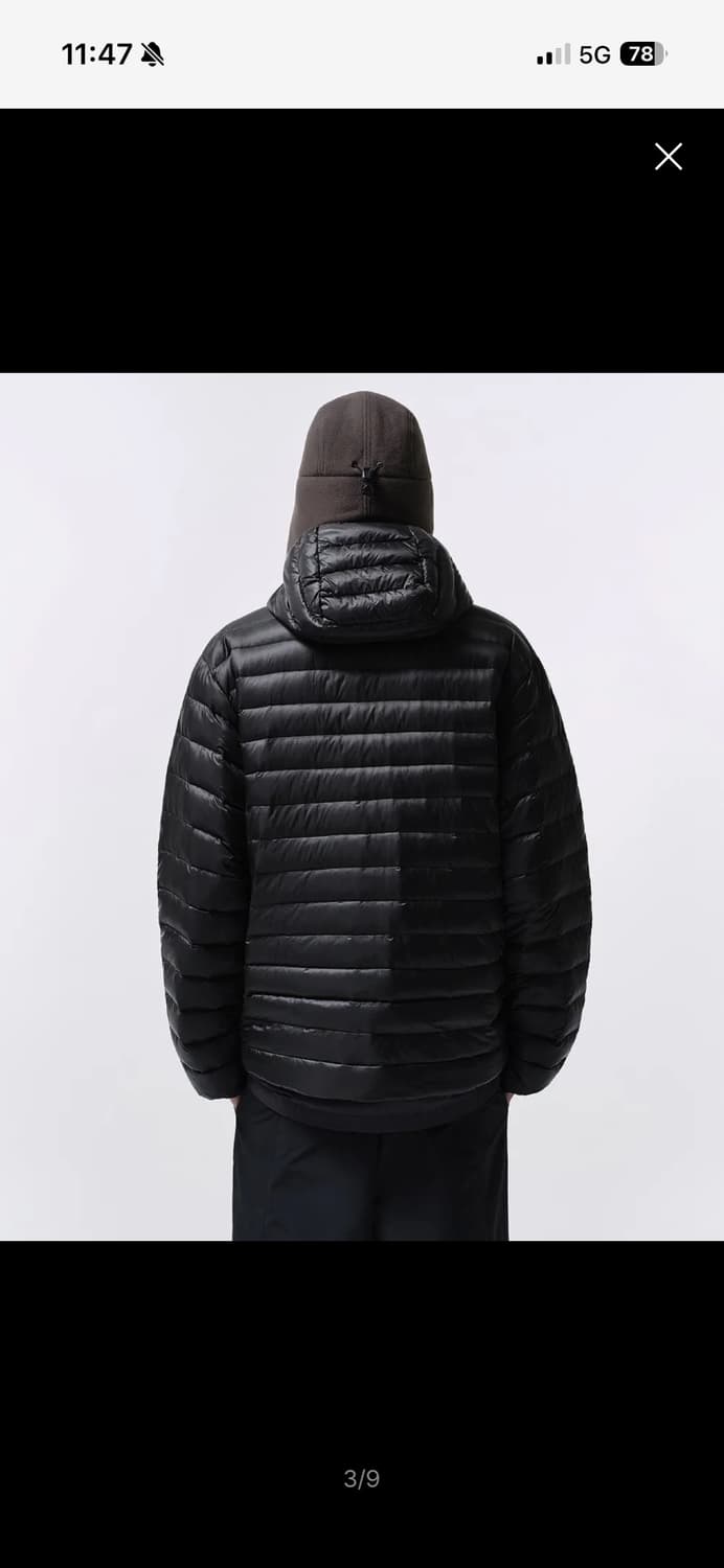 무신사스탠다드 시티 레저 경량 패딩 후디드 라이트 다운 자켓 상품이미지3