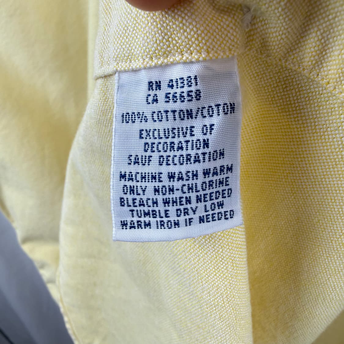 (2XL) 랄프로렌 클래식핏 옥스포드 반팔 셔츠 옐로우 상품이미지4