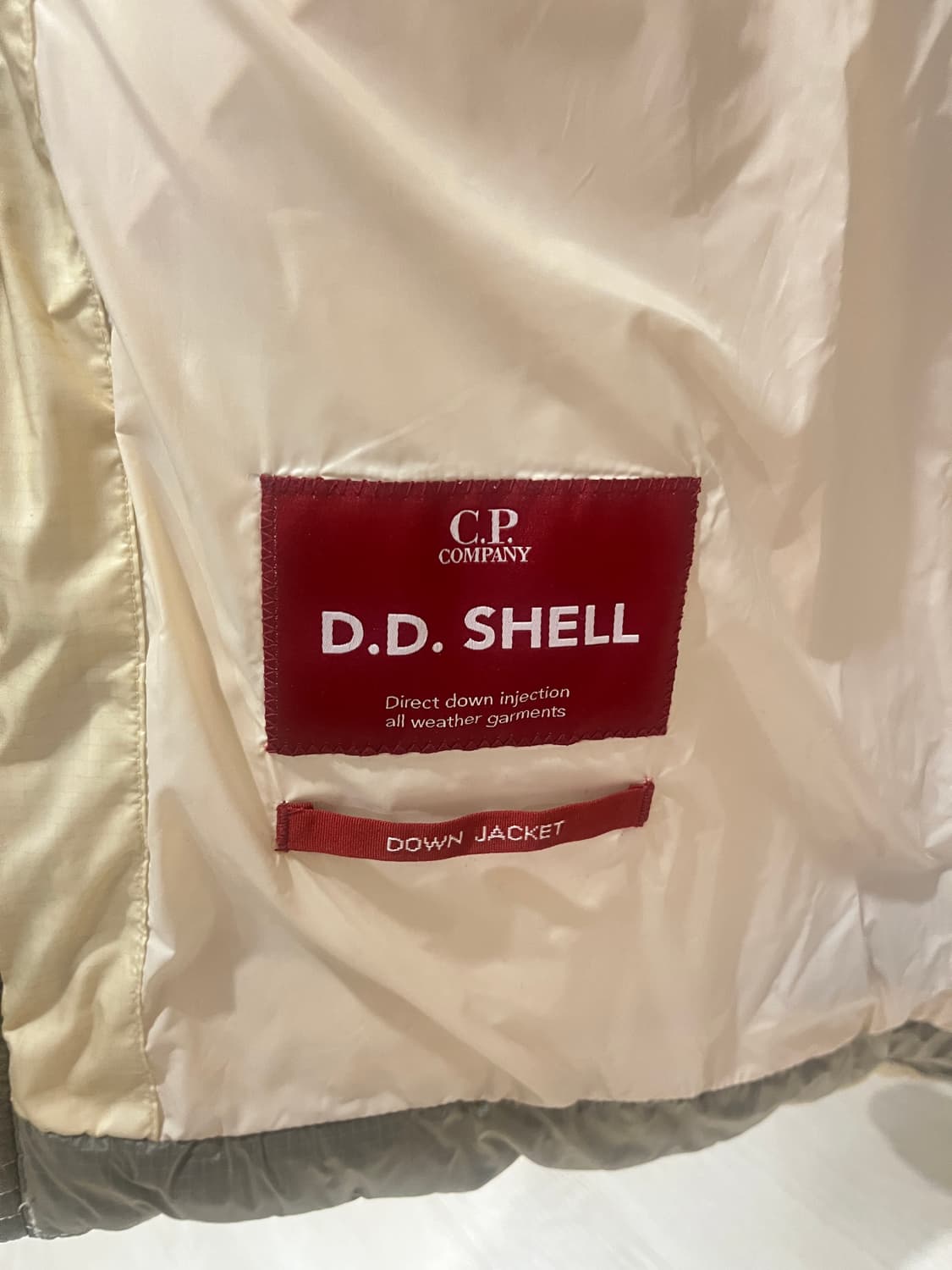 CP컴퍼니 DD쉘 패딩 다운 자켓 / 피스타치오 베이지 화이트 상품이미지3