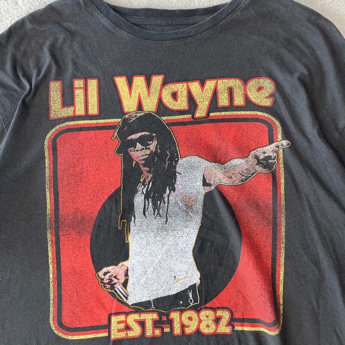 릴웨인 빈티지 프린팅 반팔티셔츠  상품이미지2