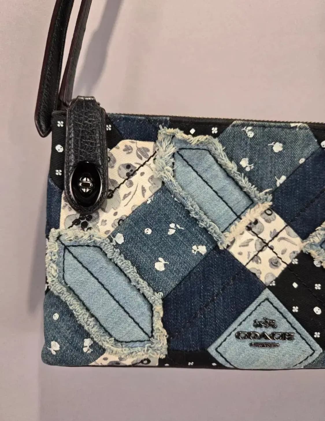 COACH 코치 데님 패치워크 크로스백 투웨이 가방 정품 상품이미지5