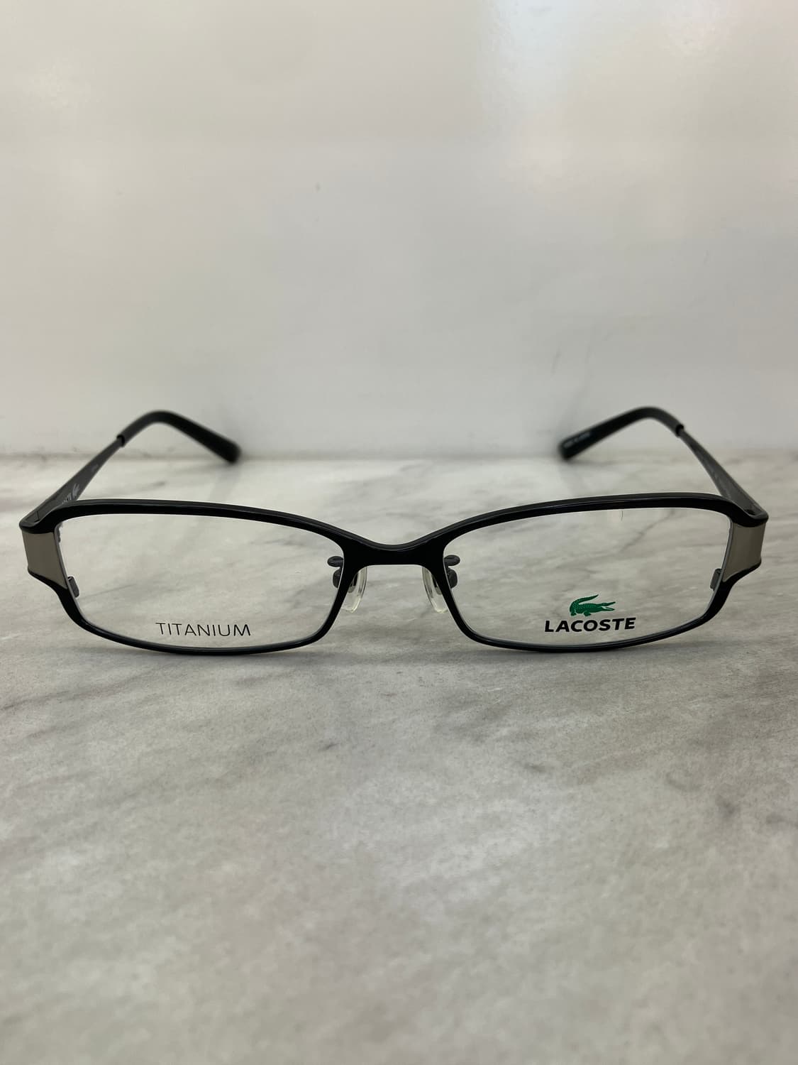 라코스테 LACOSTE 블랙실버 소프트 스퀘어 메탈테 안경 상품이미지6