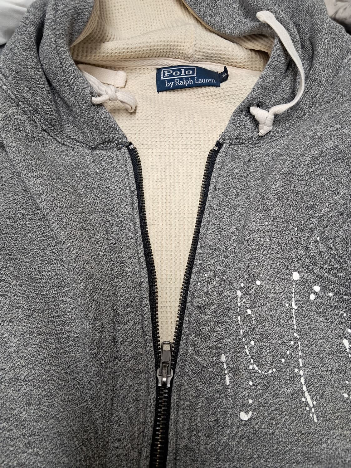 폴로랄프로렌  와플 페인팅후드집업 상품이미지4