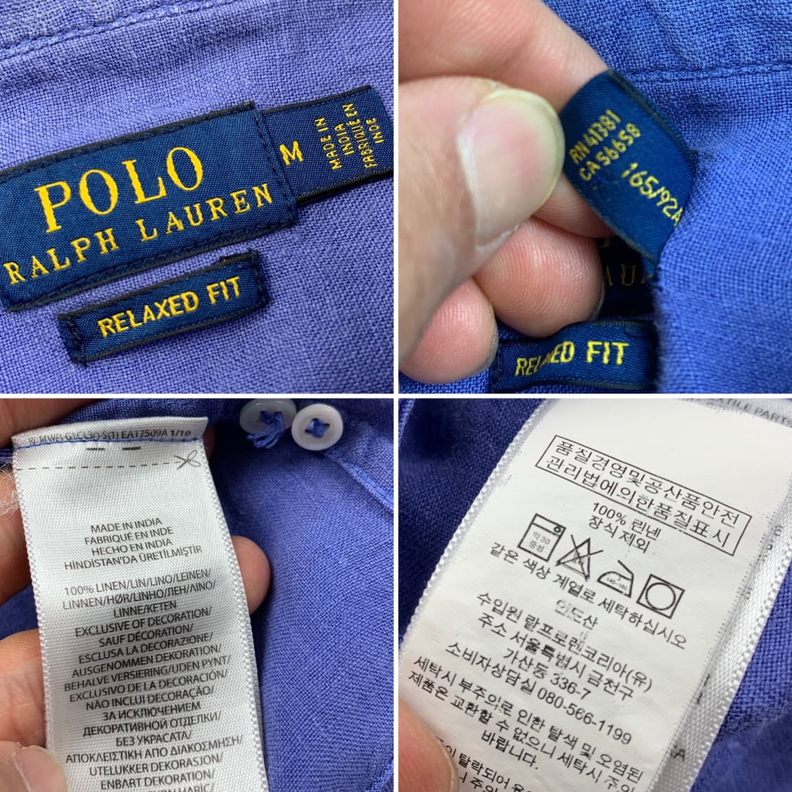 폴로 랄프로렌 포니로고 릴렉스핏 린넨 셔츠 네이비  상품이미지6