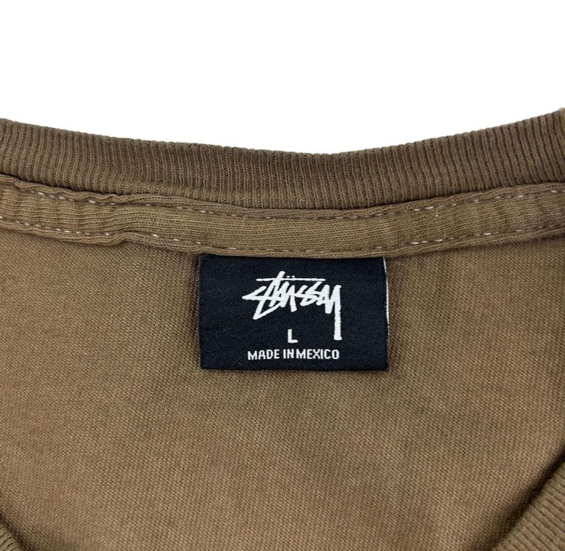 스투시 반팔 L 브라운 카키 상품이미지4