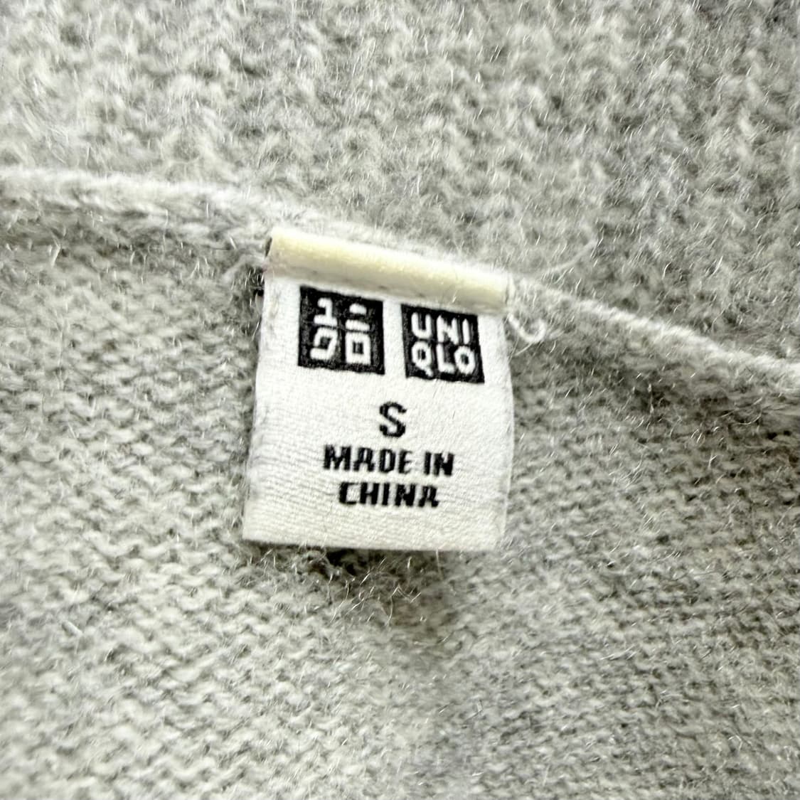[캐시미어 100%] 유니클로 그레이 터틀넥 니트 S 상품이미지4