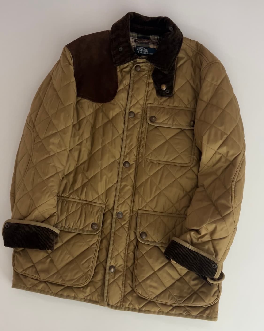 폴로 랄프로렌 브라운 캠튼 퀼팅 자켓 M 상품이미지2
