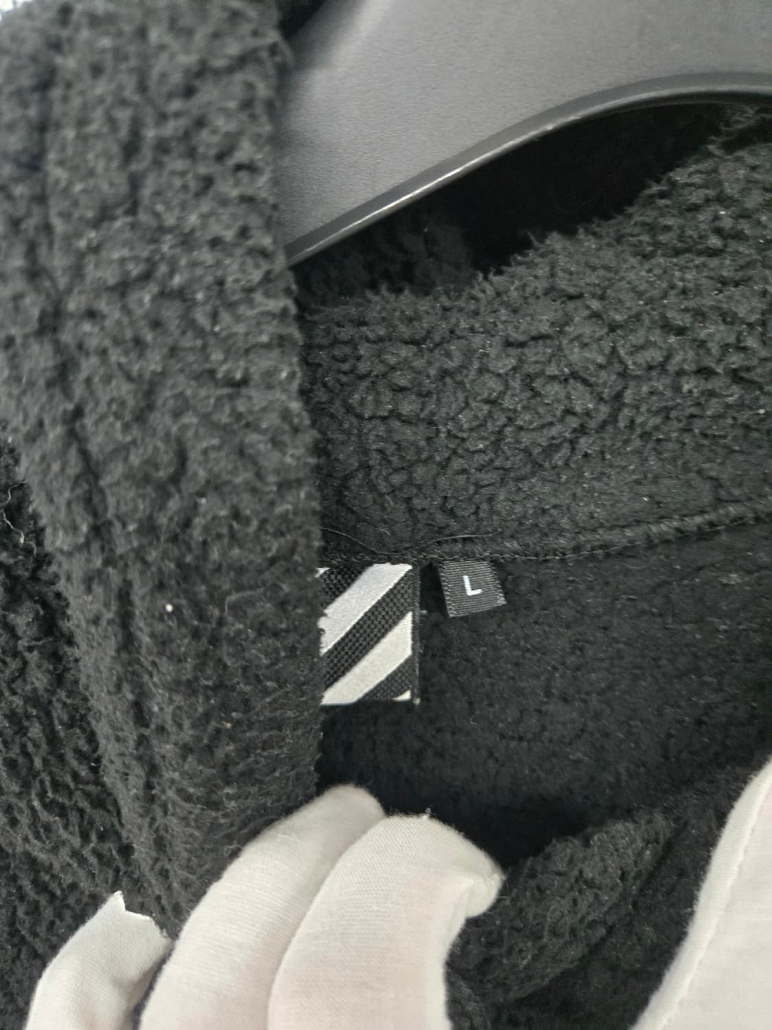 [보증서 정품] 오프화이트 뽀글이 후드티 상품이미지2