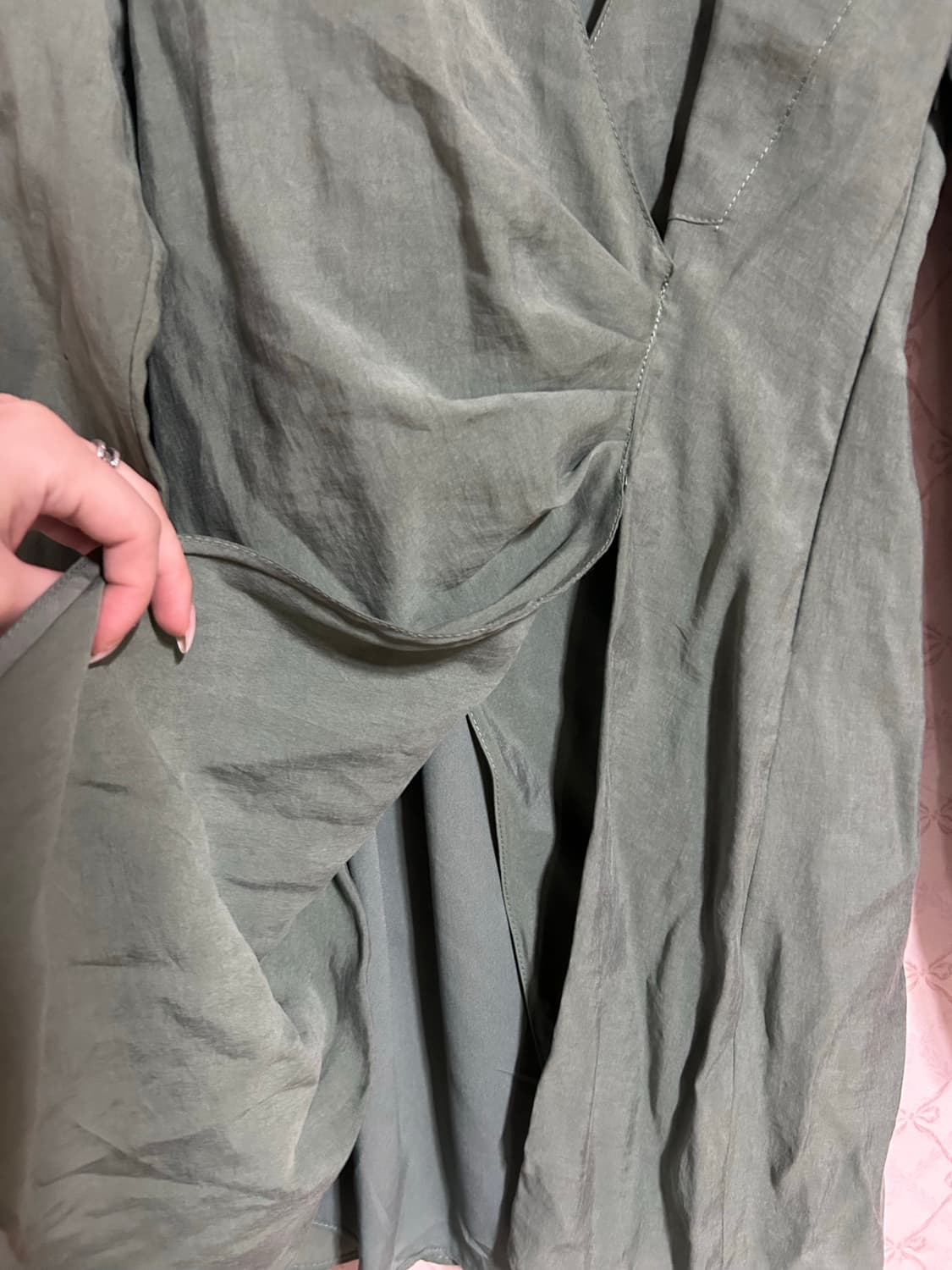 ZaRa 카키 랩원피스 상품이미지3