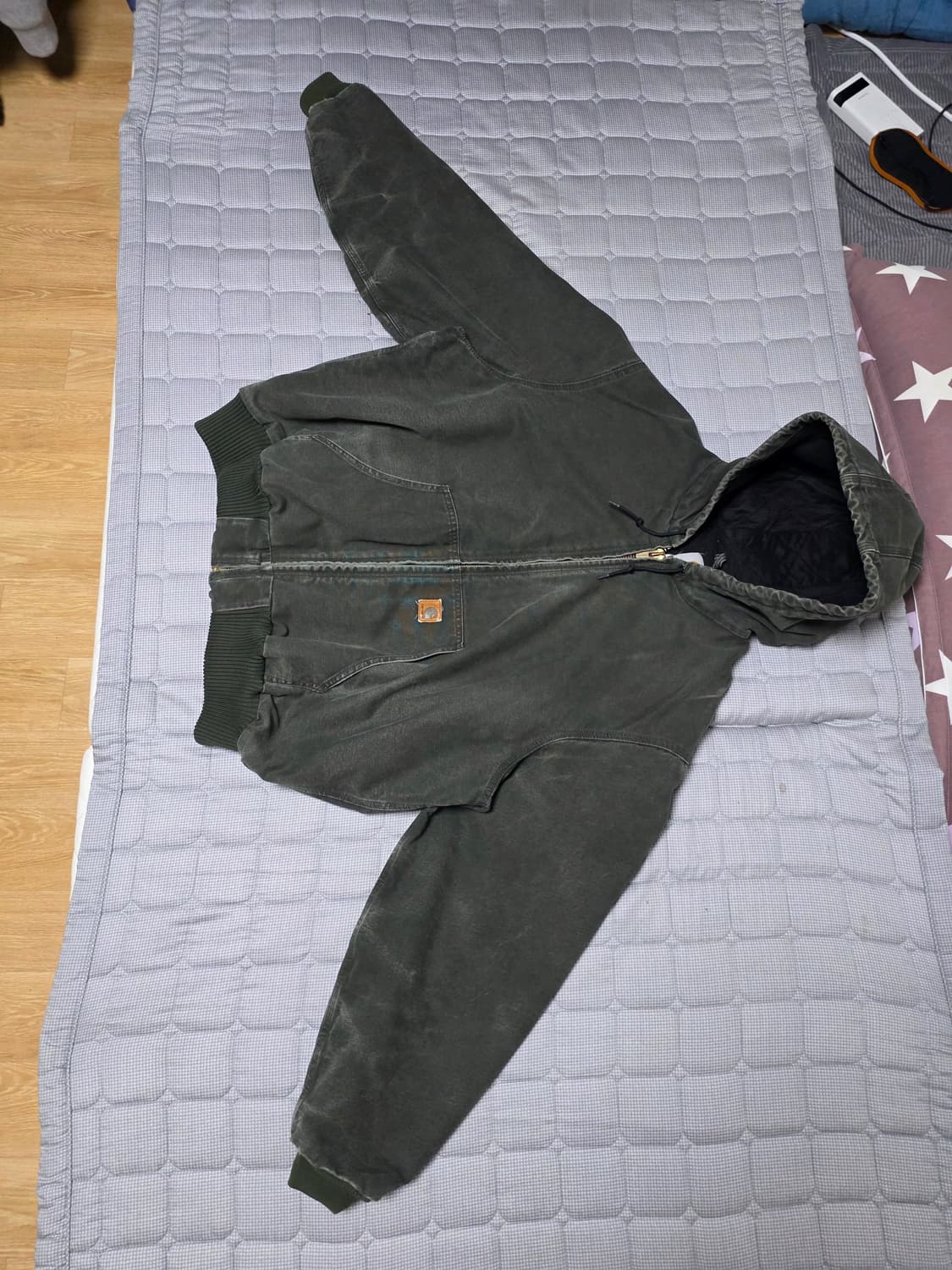 칼하트 J130 MOS 2XL 덕 액티브 후드자켓 모스그린 상품이미지2