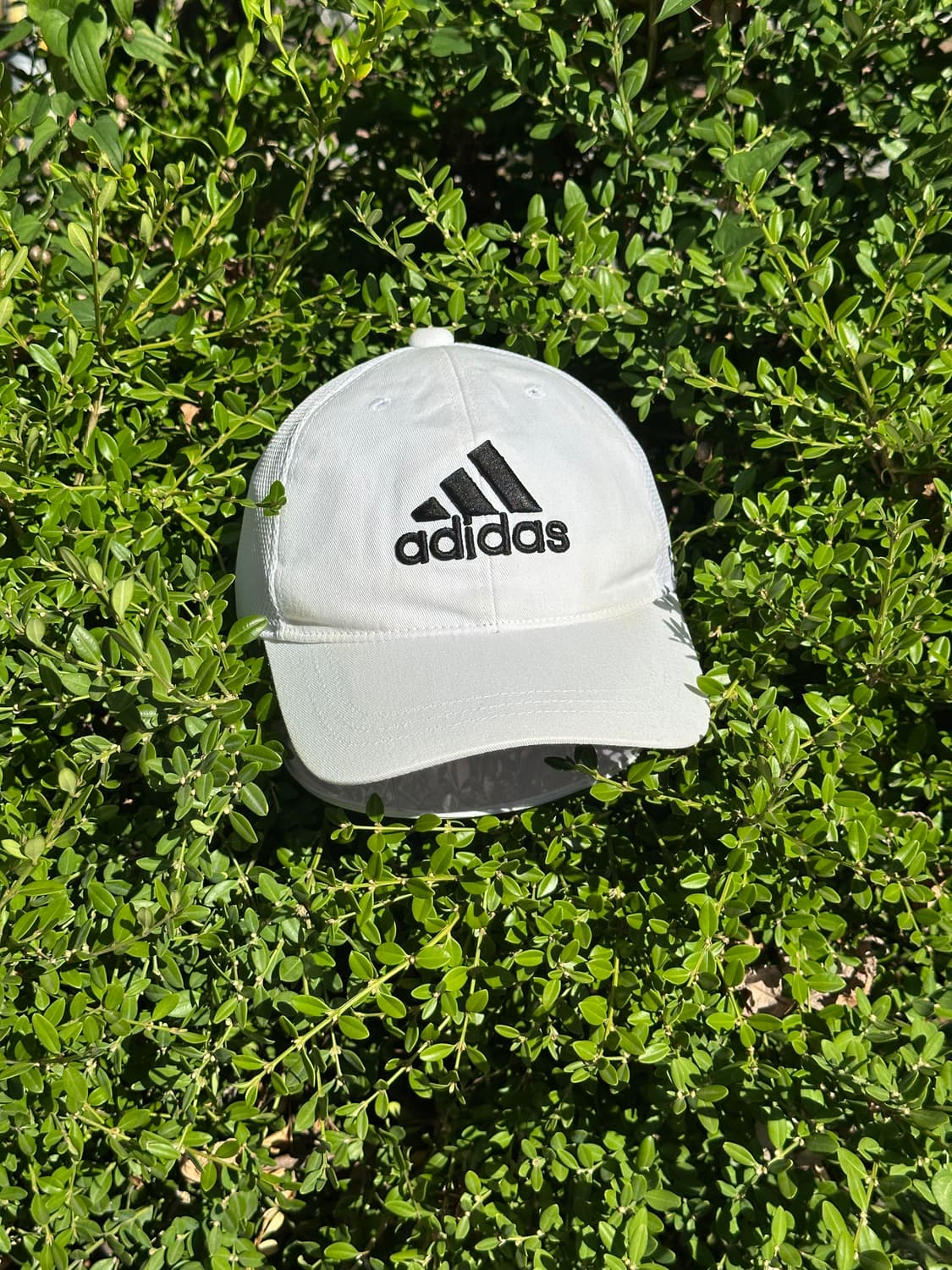 [F] ADIDAS 아디다스 로고 화이트 볼캡 모자 상품이미지1
