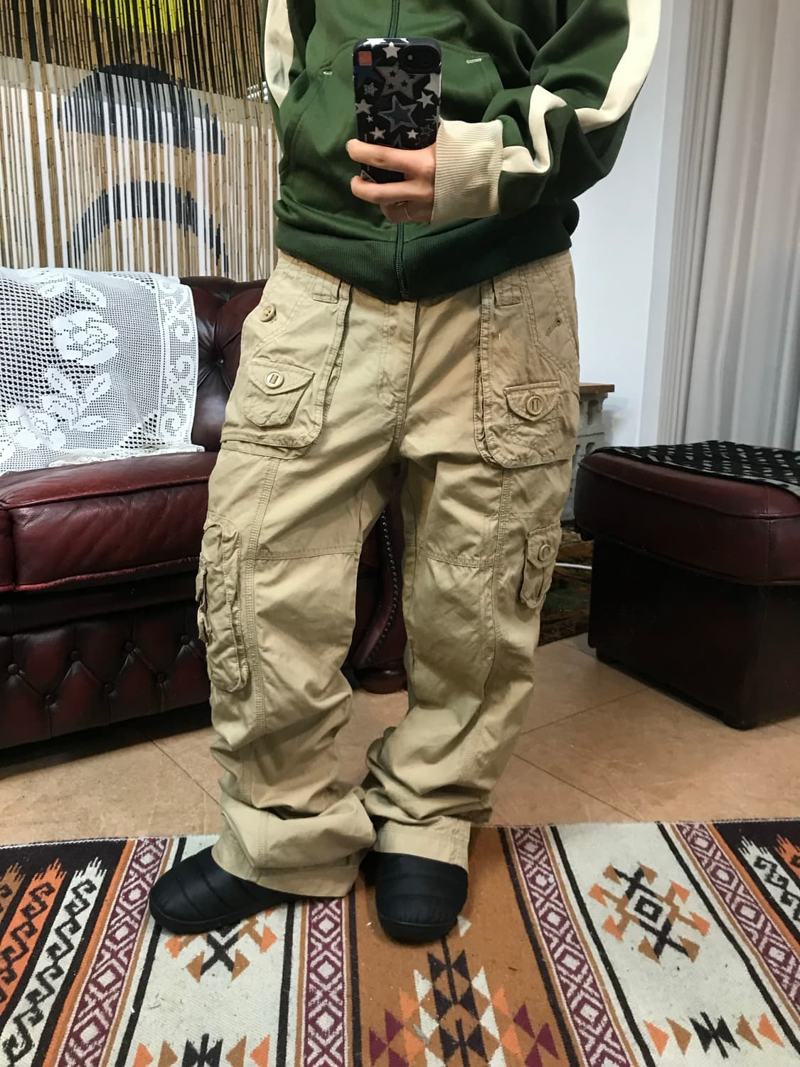 빈티지 베이지 포켓 카고팬츠  상품이미지1
