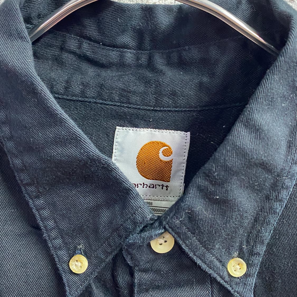 칼하트 패치로고 원포켓 블랙 셔츠 B3157 상품이미지3