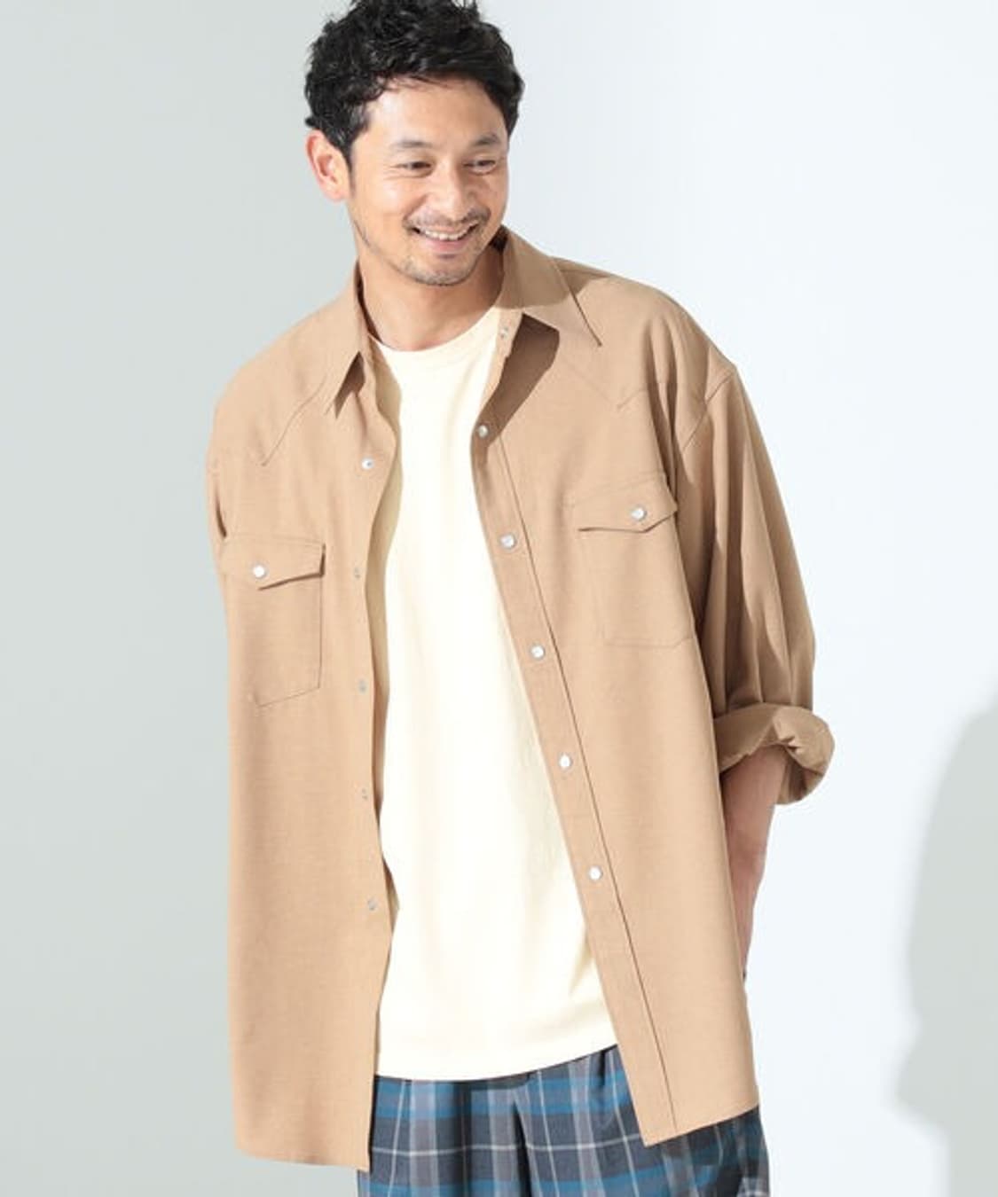 B:MING by BEAMS Wide Fit Western Shirt 상품이미지2