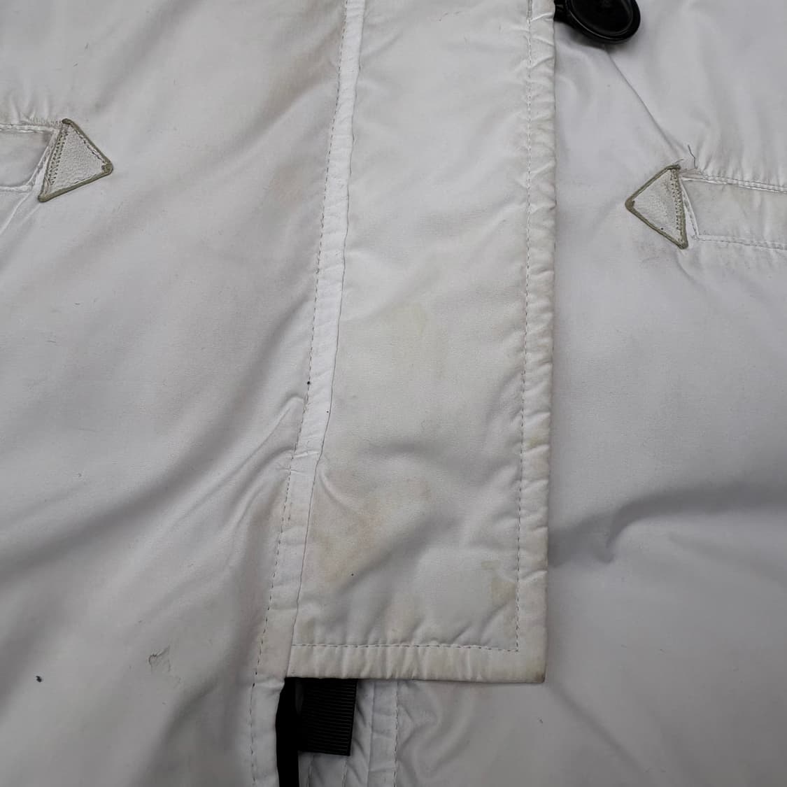 00s 폴로 진스 화이트 n3b 퍼 후드 패딩 야상 자켓 M 상품이미지6