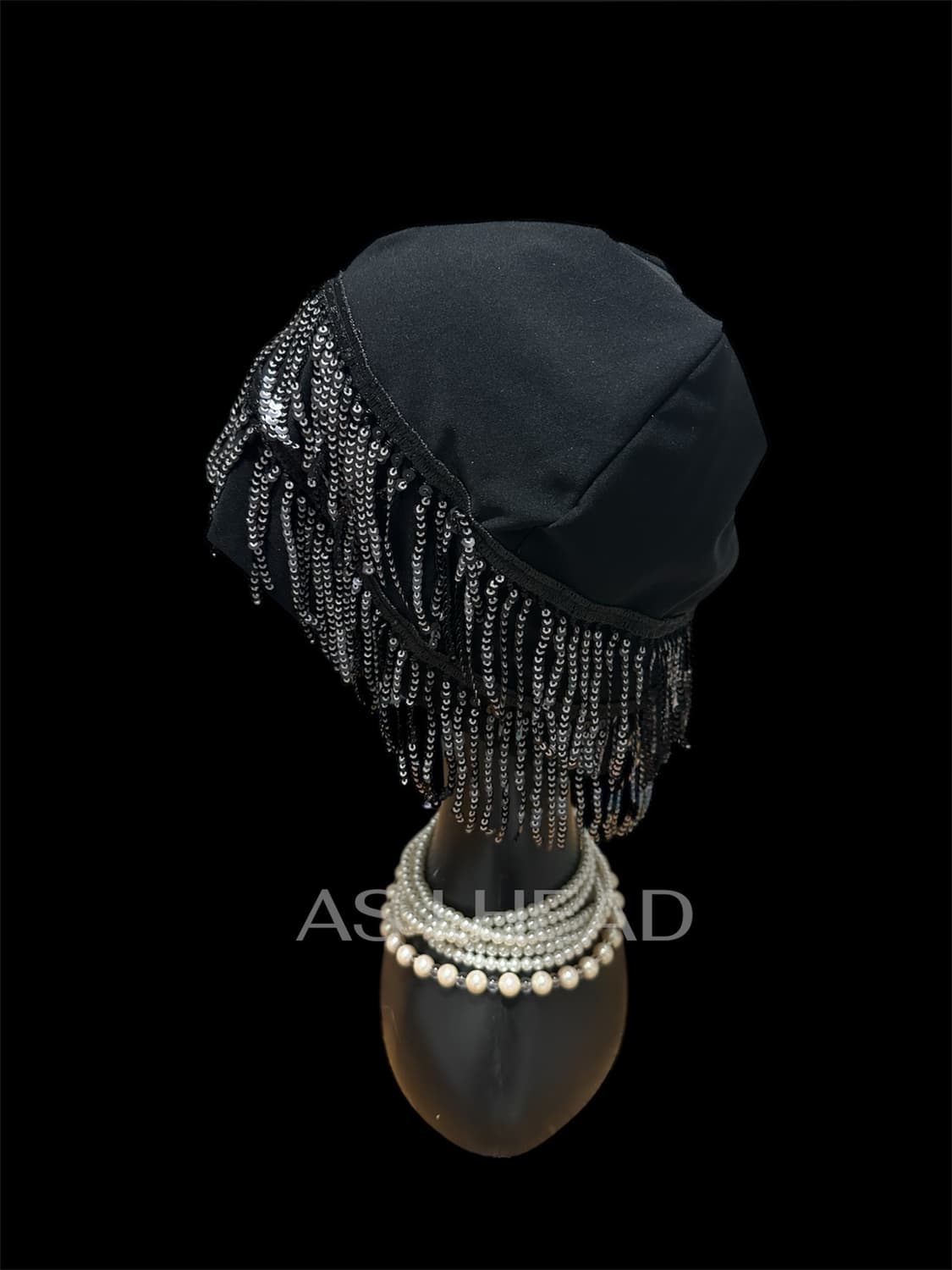 실버 글리터 테슬 핸드메이드 롱 비니 상품이미지3