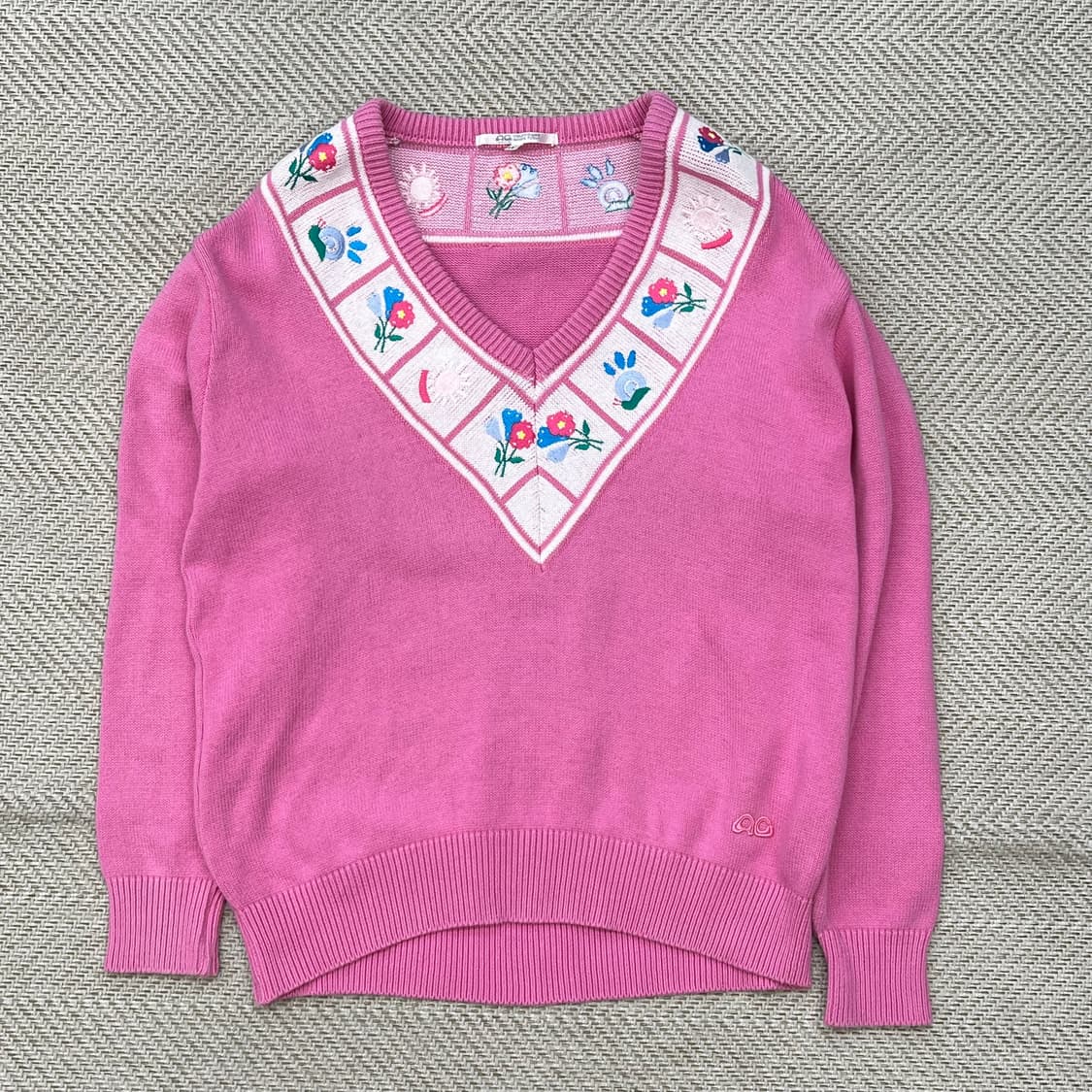 꾸레쥬 플라워 자수 니트 r2760 상품이미지1