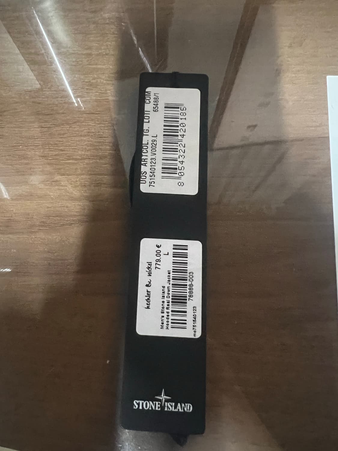 21fw 스톤아일랜드 크링클랩스 후드 패딩 L 블랙 판매 상품이미지8