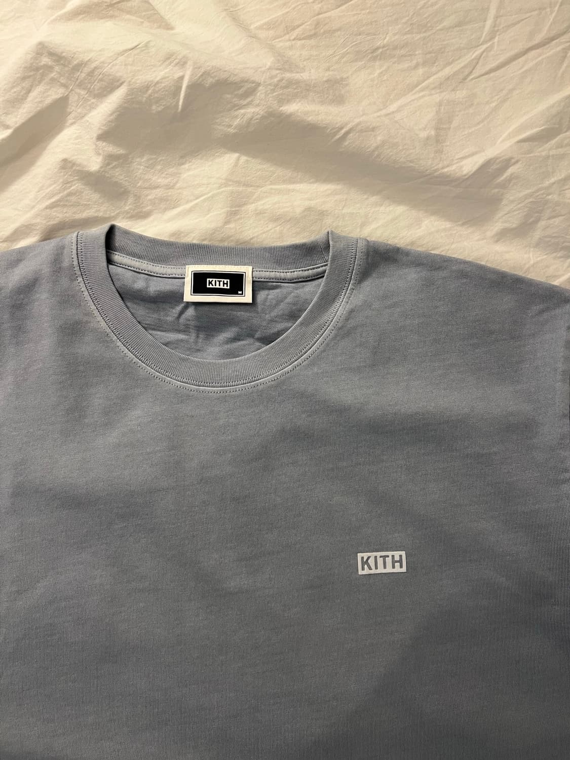 kith 키스 뉴욕 스몰 박스 로고 티셔츠 베이비 블루 M 상품이미지3