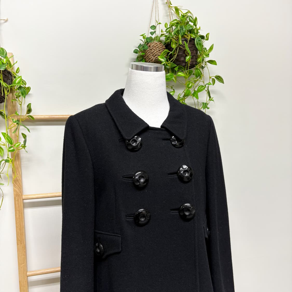 Fred Perry 프레드페리/ 블랙반코트 반코트 더블코트 울코트 상품이미지2