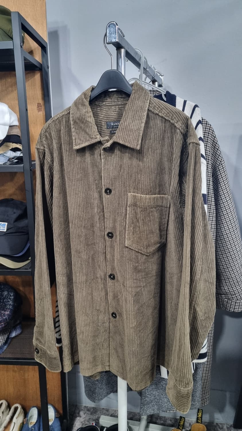 자라 남성용 코듀로이(골덴남방) 가슴반품57(105~110) 거의새거 상품이미지1