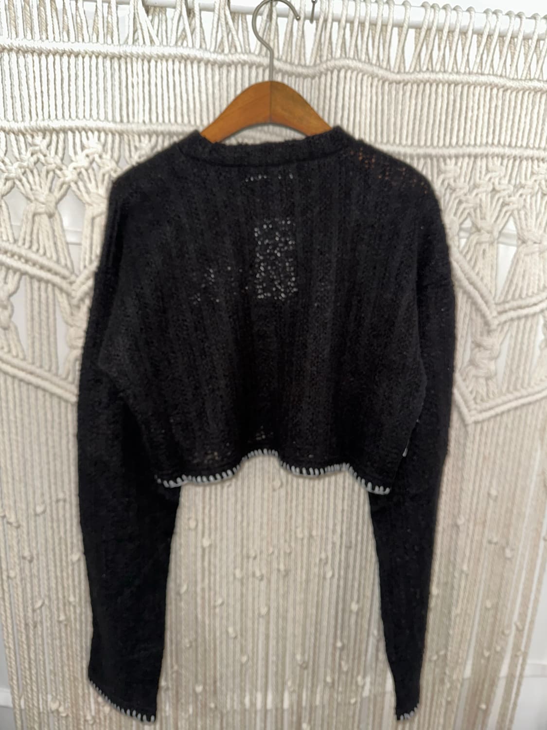 레터링 크롭 니트 탑 상품이미지5