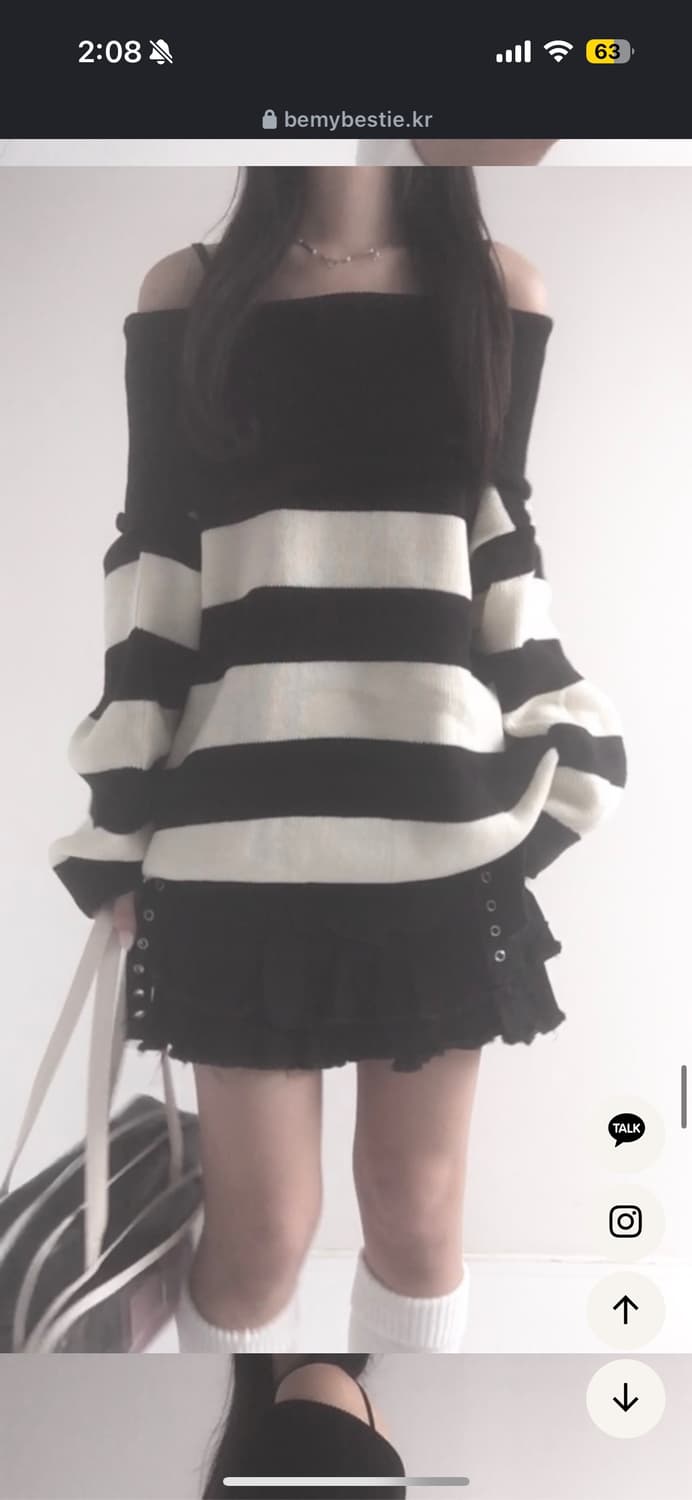 오프숄더 초콜릿 니트 새상품  상품이미지4