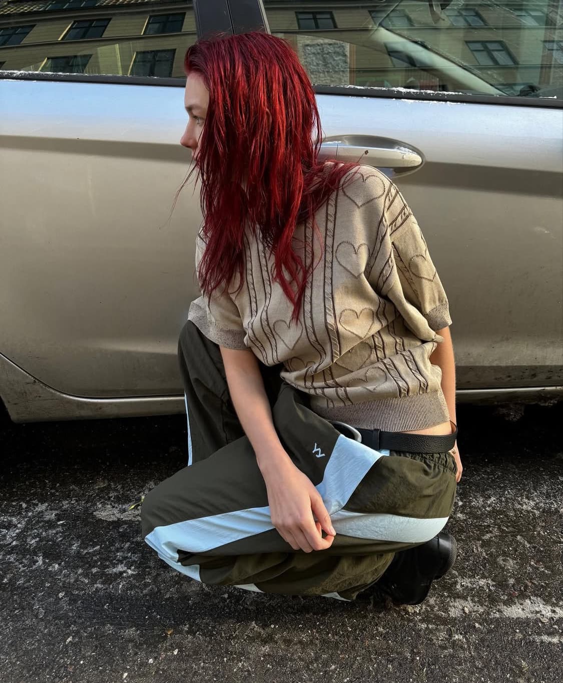 오픈와이와이 YY COLOR BLOCK PANTS, KHAKI 블럭팬츠 상품이미지1