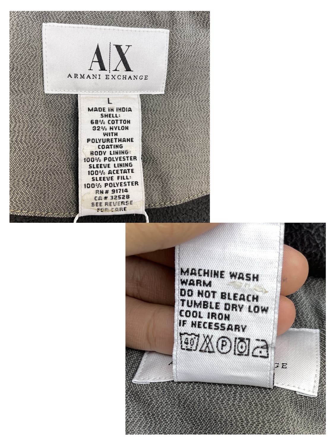 아르마니 익스체인지 플리스 라인 후디드 파카  상품이미지8