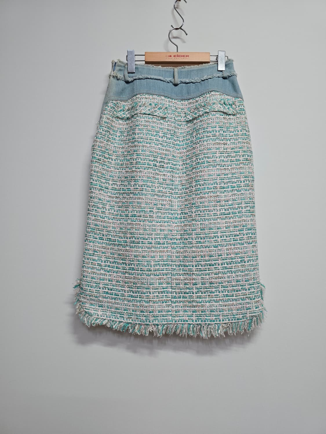 오즈세컨 트위드 데님 포인트 스커트 상품이미지4